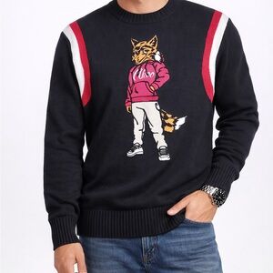 Akoo Black Sweater with Fox Design